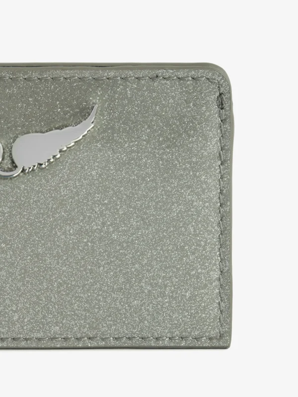 Zadig&Voltaire ZV Pass Infinity Patent Card Holder Silver Sale